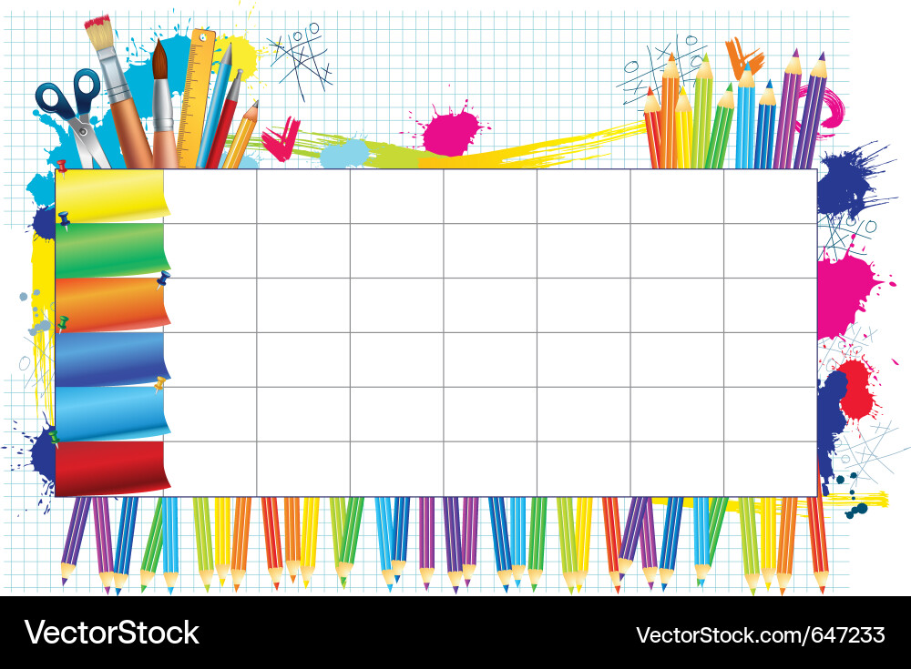 Graphic Design School on School Timetable Vector 647233   By Ola Ola