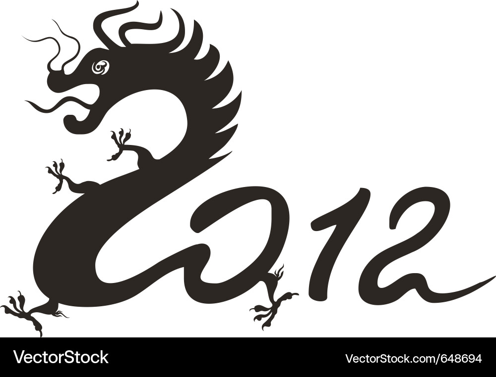 Dragon year 2012 vector 648694 by sushkonastya Royalty Free Vector 