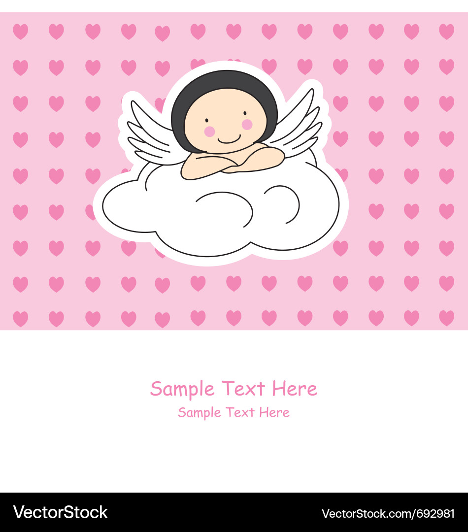 Description Angel wings on a cloud Greeting card Expanded License Yes