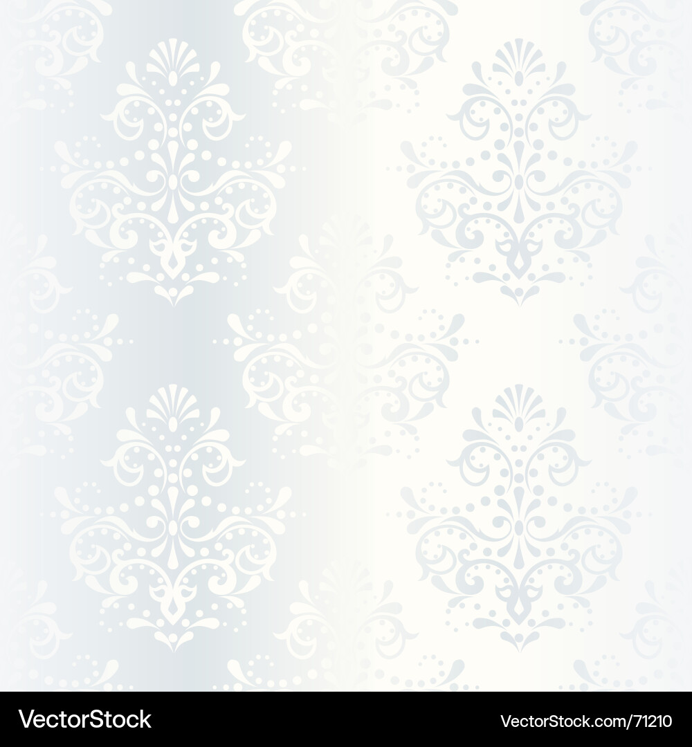 Intricate White Satin Wedding Pattern Vector