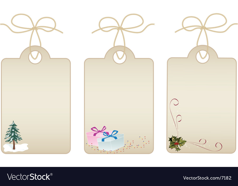 Set of three Christmas Gift Tags. Keywords: