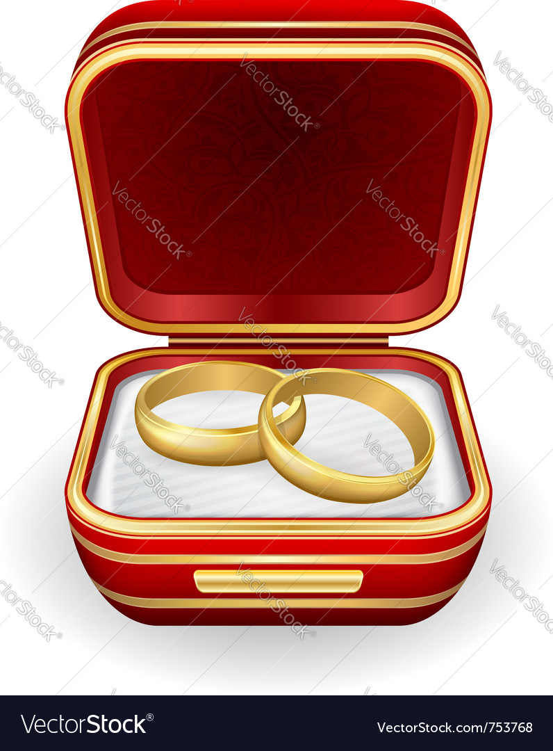 Description gold wedding rings in red box eps10 Expanded License Yes