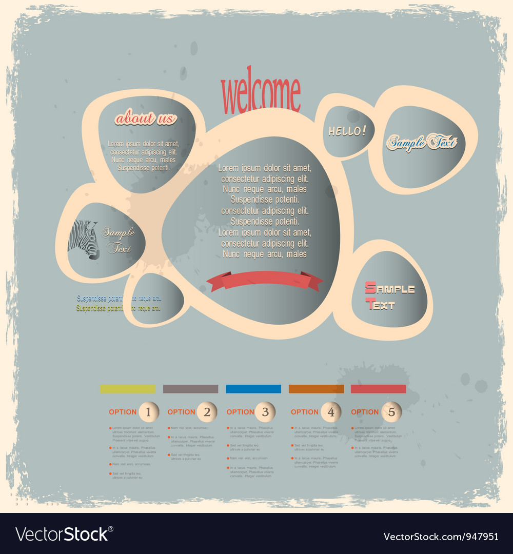 Creative Design Website on Creative Web Design Bubbles In Vintage Style Vector 947951 By A R T U