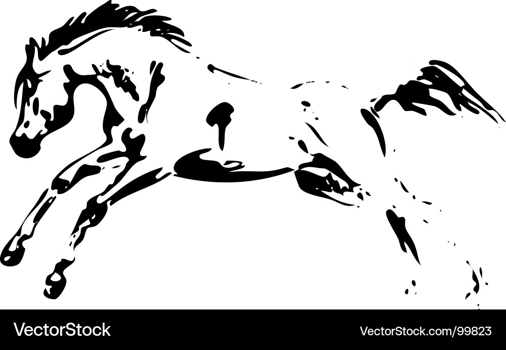 Horse Jumping Vector