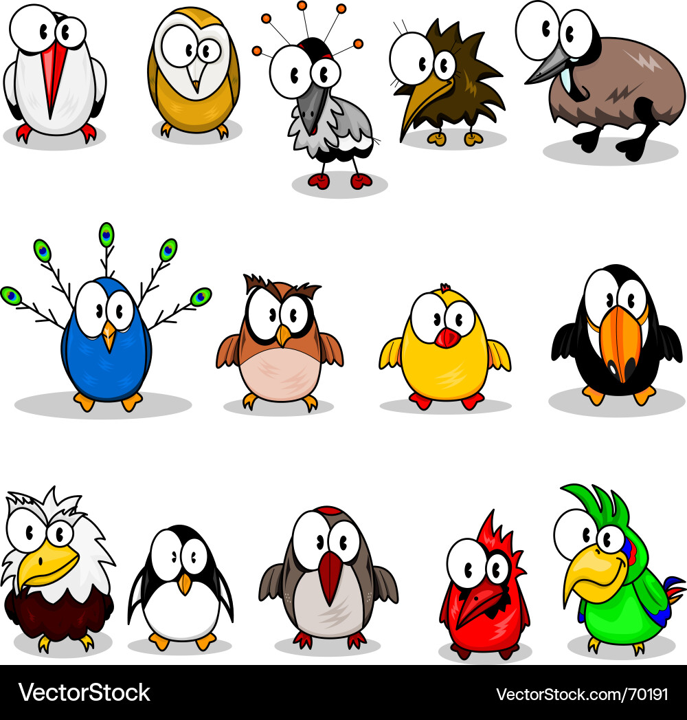 Free Vector Birds on Cartoon Birds Vector 70191   By Bastetamon