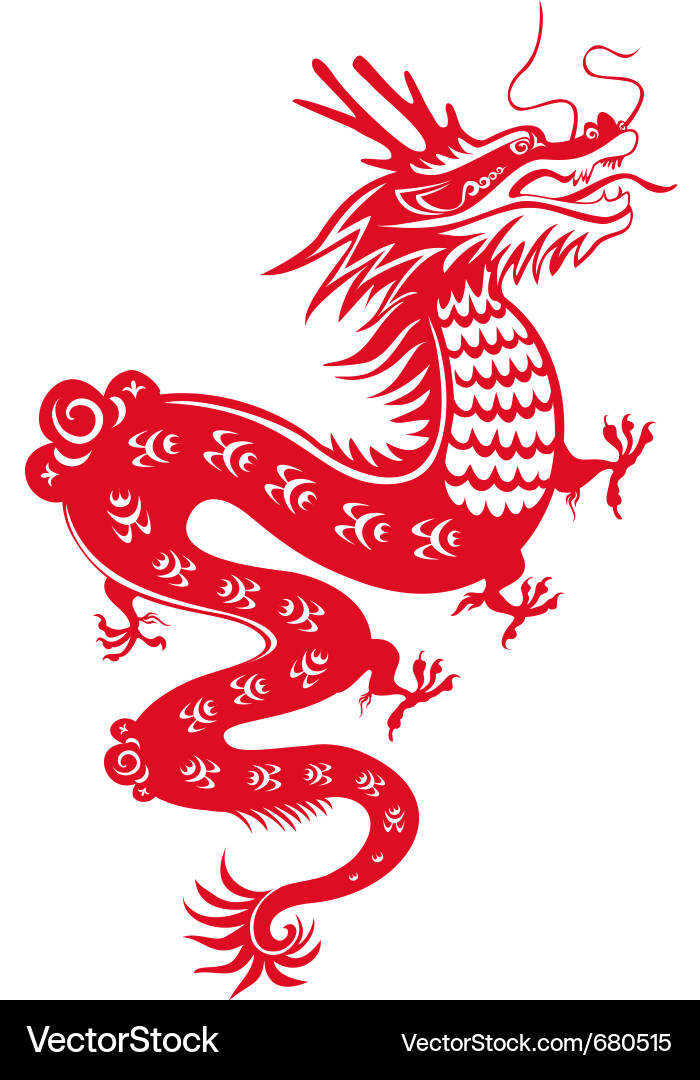 Chinese dragon vector by sushkonastya
