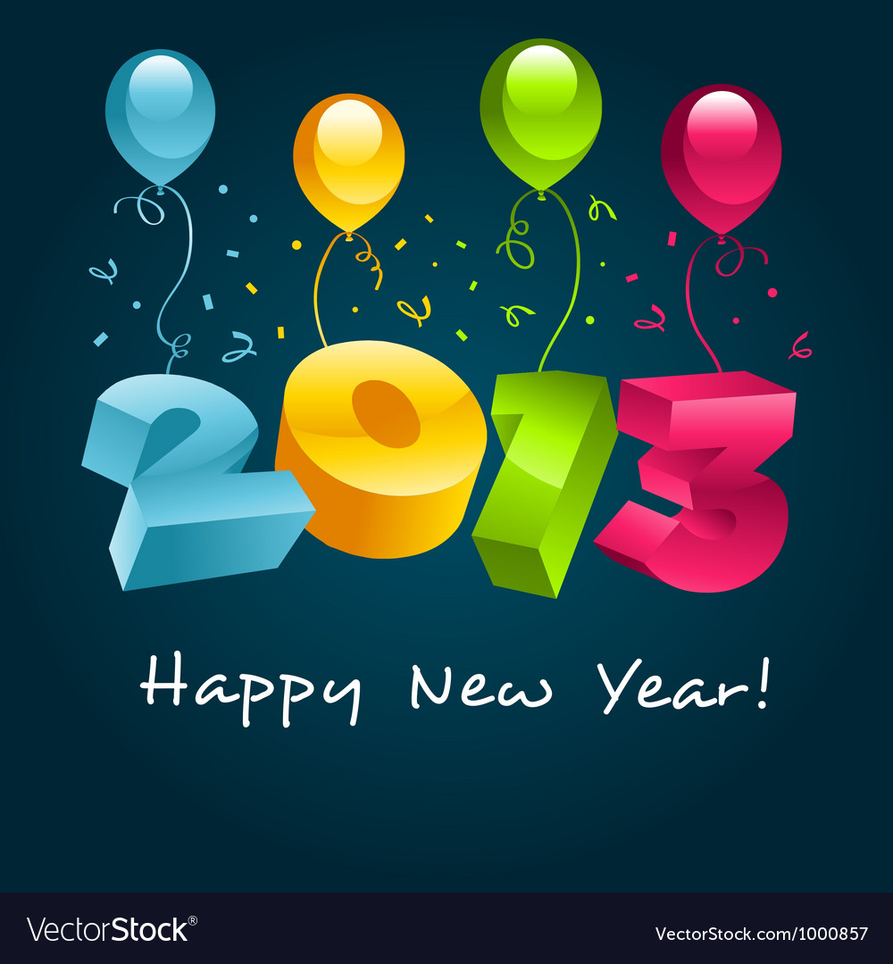 Stock Photo Free on Happy New Year 2013 Vector 1000857 By Mictoon