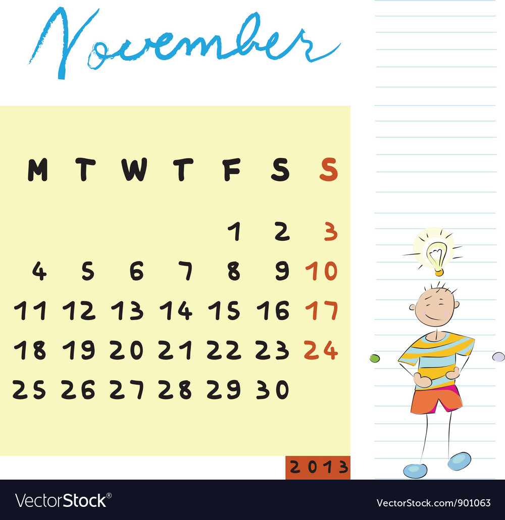 November 2013 Calendar on November 2013 Vector 901063 By Richcat   Royalty Free Vector Art