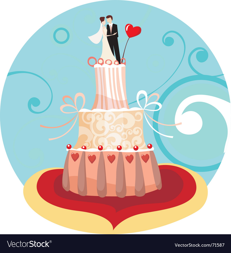 Wedding cake vector