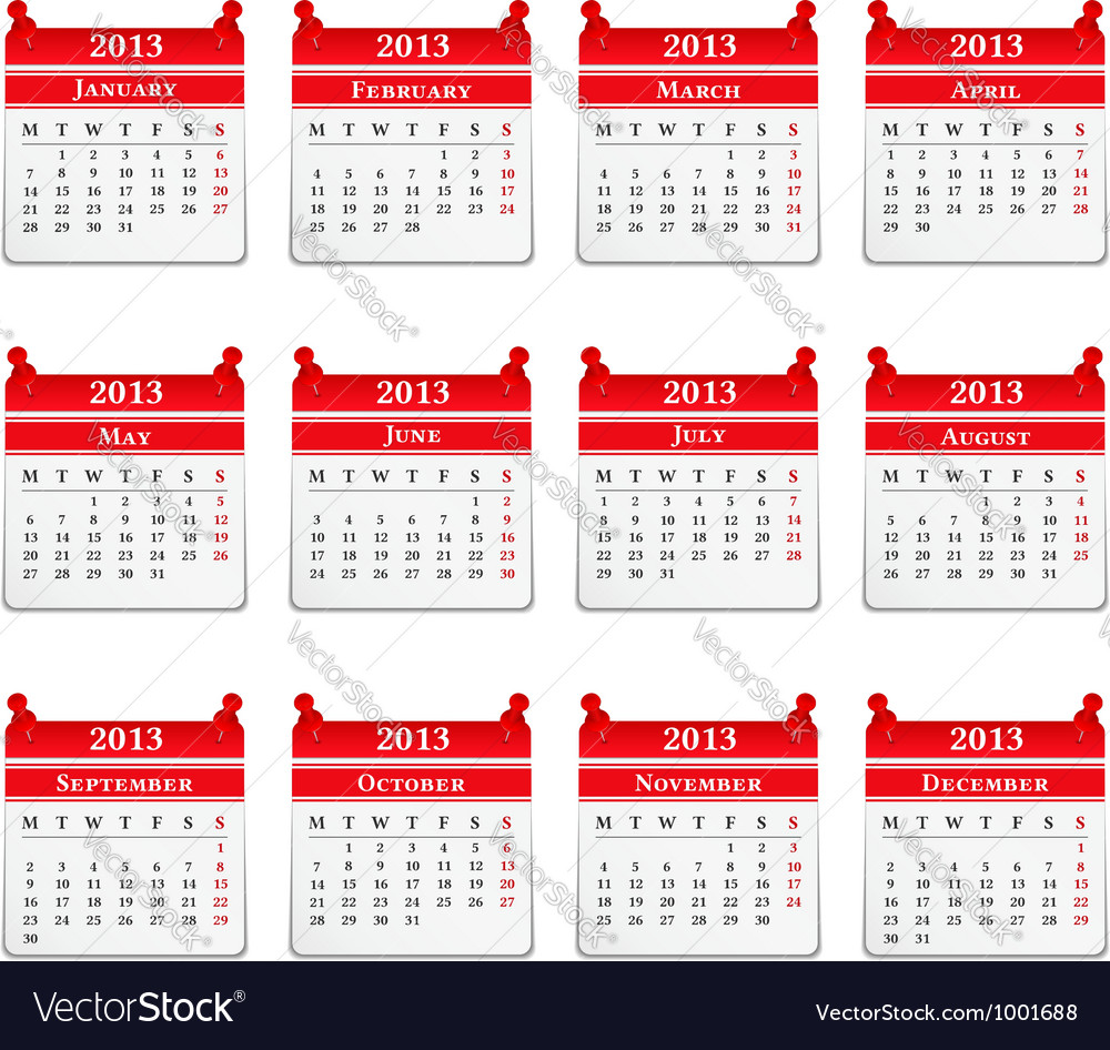 2013 Calendar on 2013 Calendar Vector 1001688 Jpg