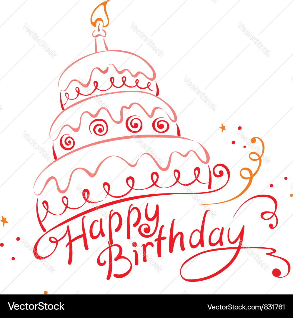Birthday Cake Cartoon on Cake Ans Happy Birthday Vector 831761   By Imagination13