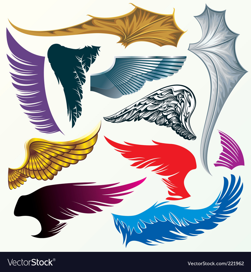 Description Various version wings drawing for design Expanded License Yes
