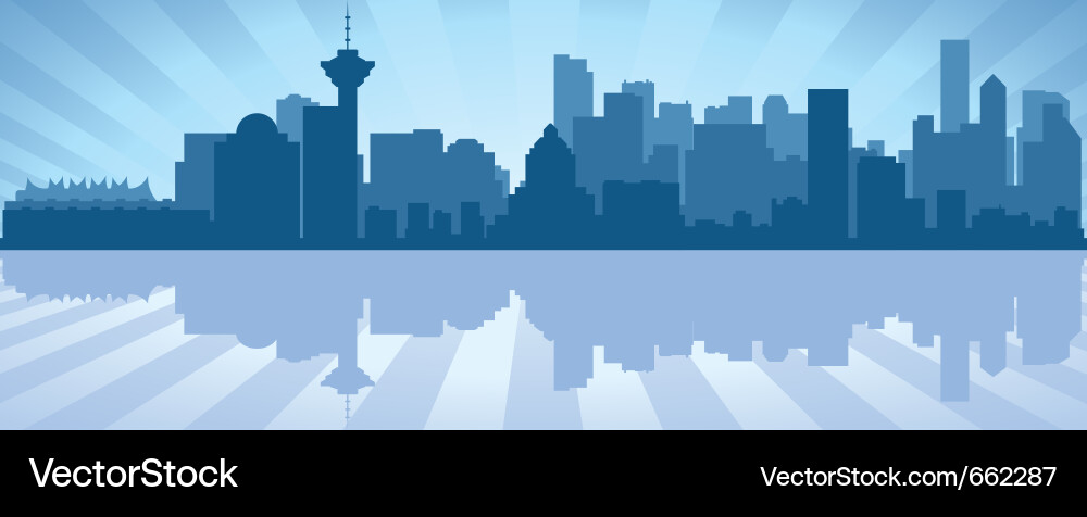 Vancouver skyline vector