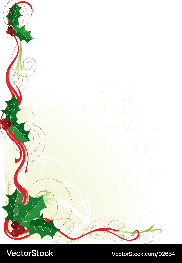 Free Vector Christmas on Christmas Holly Border Vector 92634 By Mkoudis