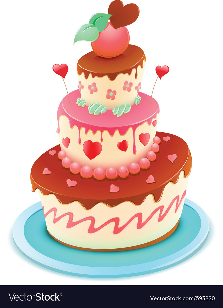 سكرابز كيكات دون تحميل Romantic-cake-vector