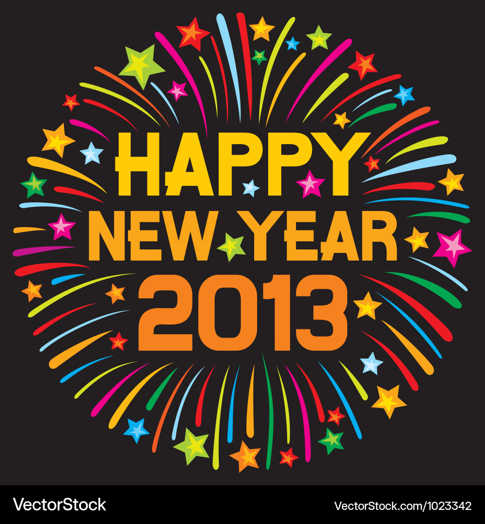 Free Stock Photography on Happy New Year 2013 Firework Vector 1023342 By Tribaliumvs