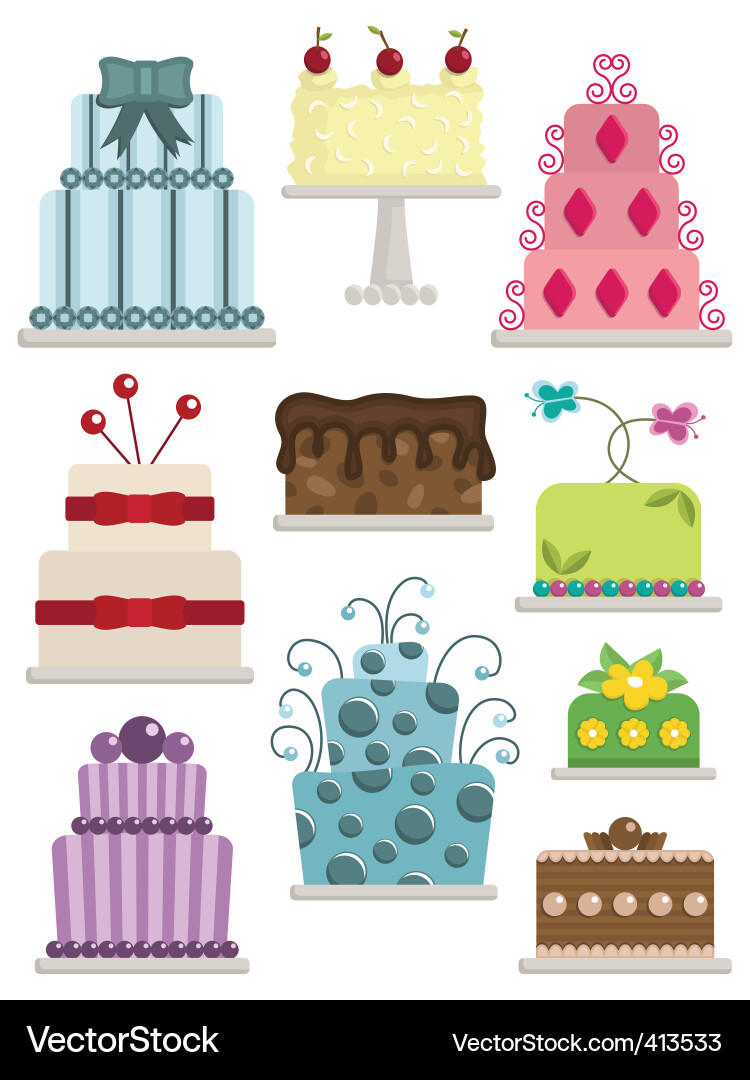 سكرابز كيكات دون تحميل Decorated-cakes-vector