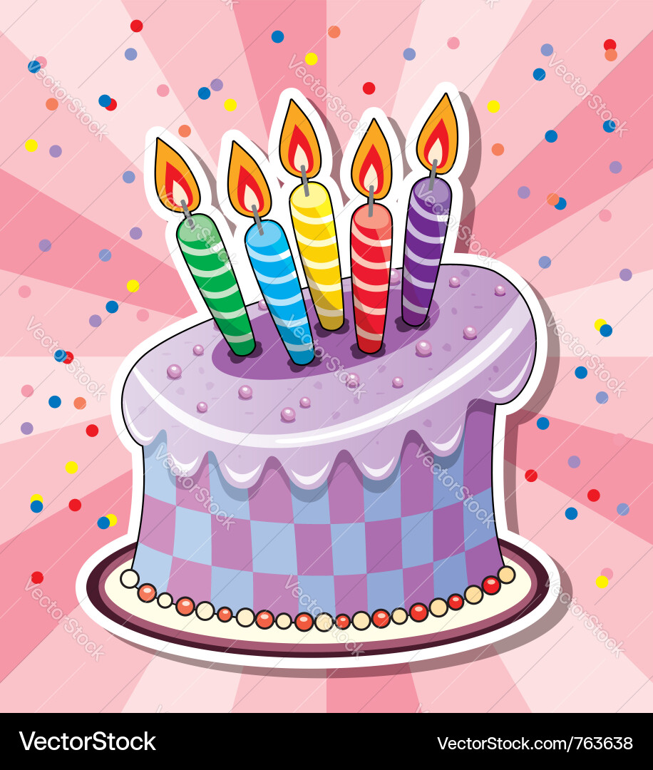 Birthday Cake  Candles on Birthday Cake With Candles Vector 763638 By Onlyforyou
