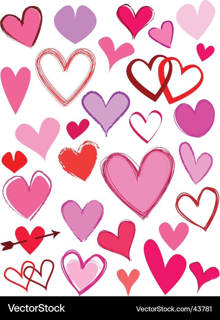 Royalty Free Vector on Hearts Vector 43781 By Kjpargeter