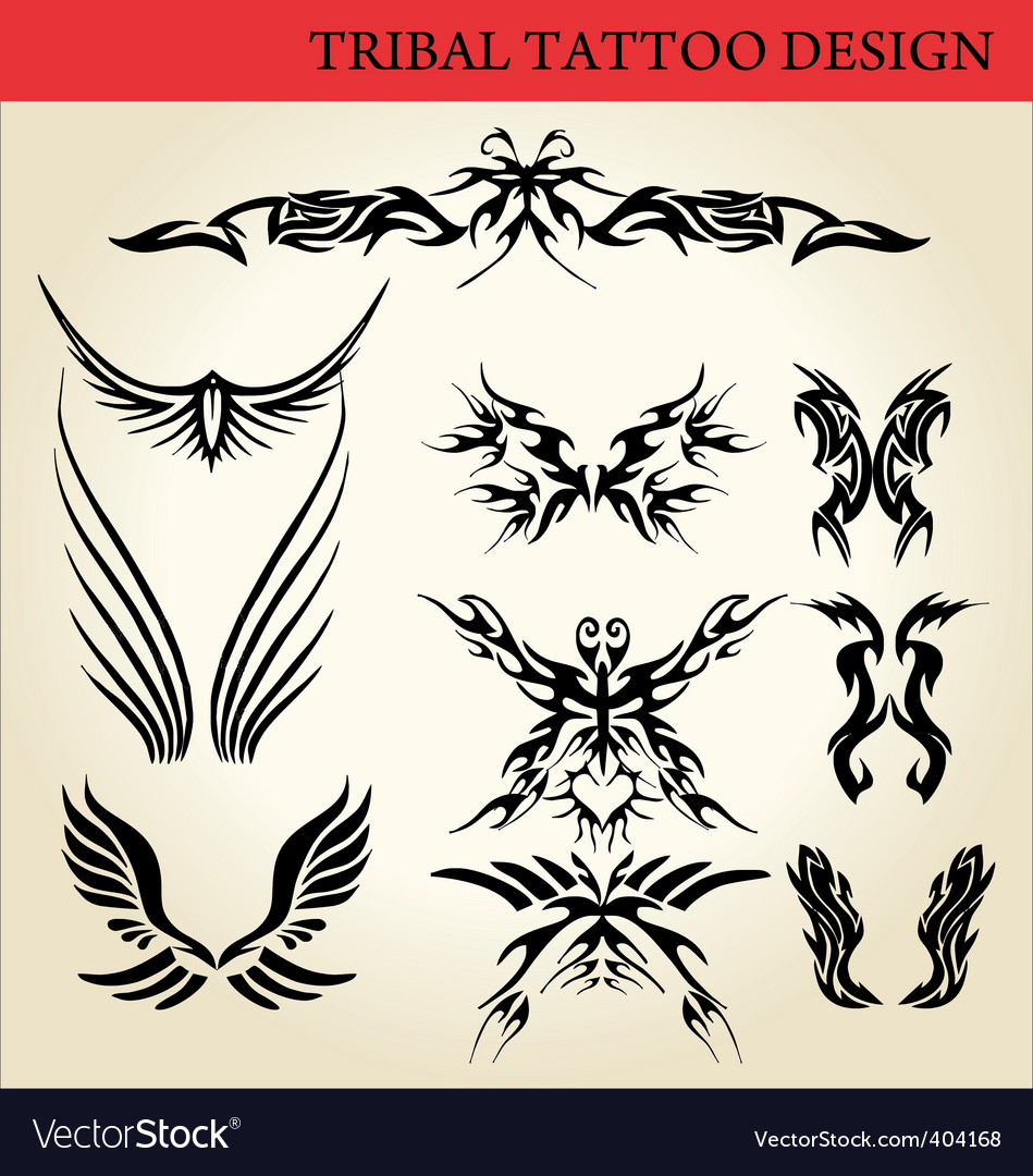 Tribal tattoo design vector