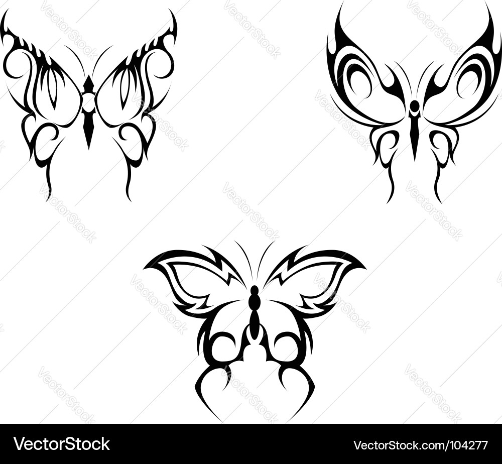 Butterfly tattoo vector