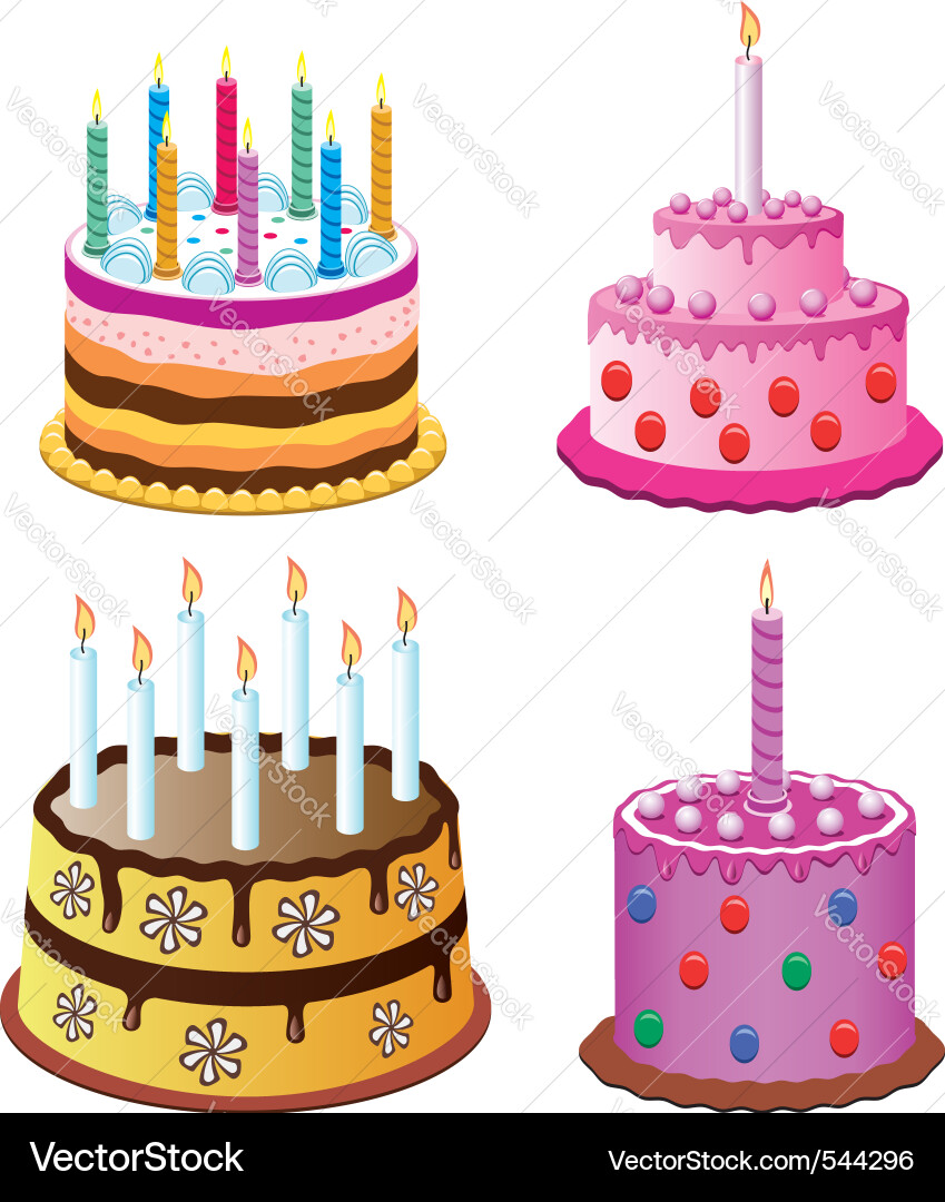 سكرابز كيكات دون تحميل Birthday-cakes-vector