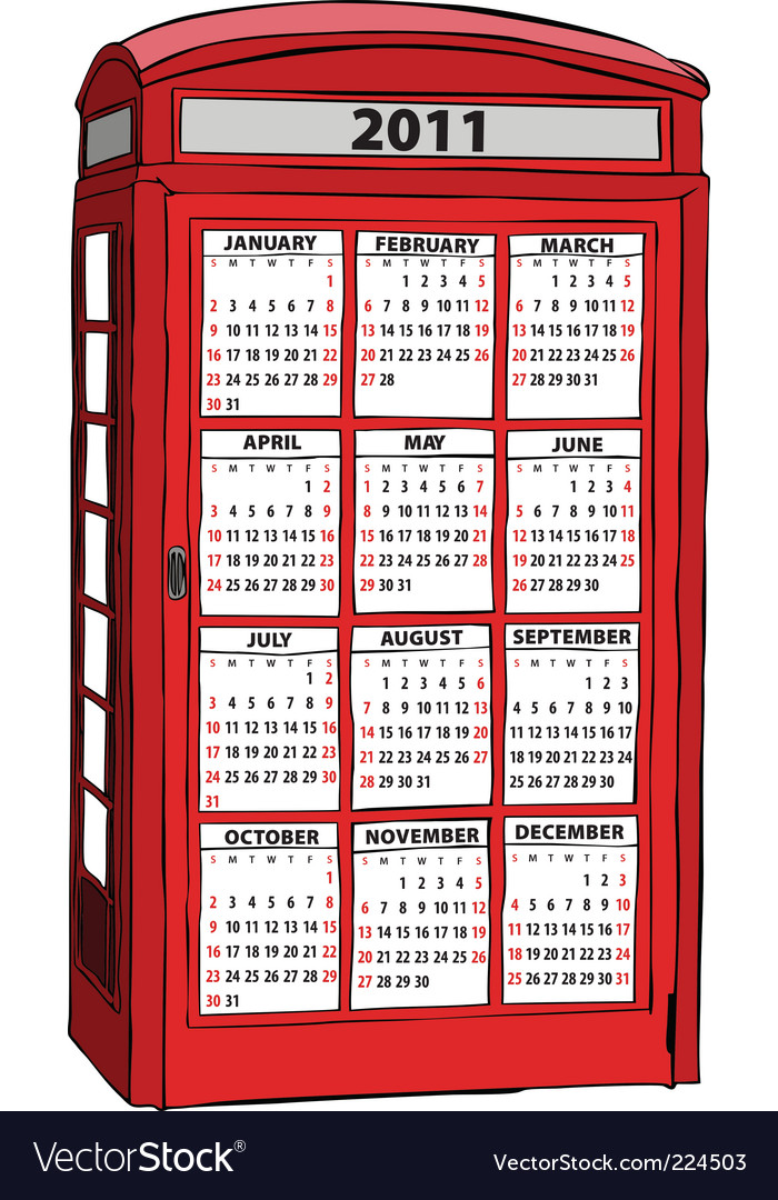 Calendar 2011 on Calendar Of 2011 Vector 224503 By Ints Vikmanis   Royalty Free Vector