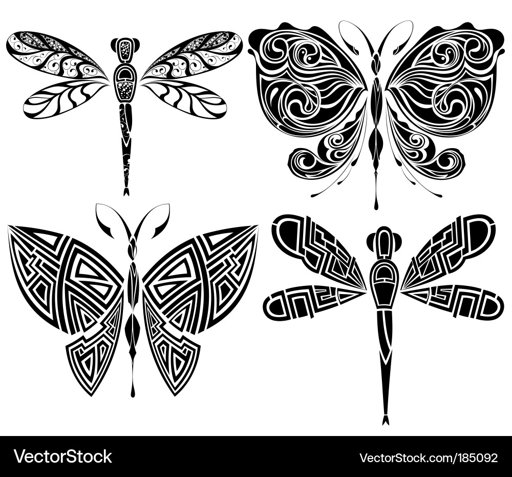 Free Image Stock on Butterfly Tribal Tattoo Vector 185092   By Galina