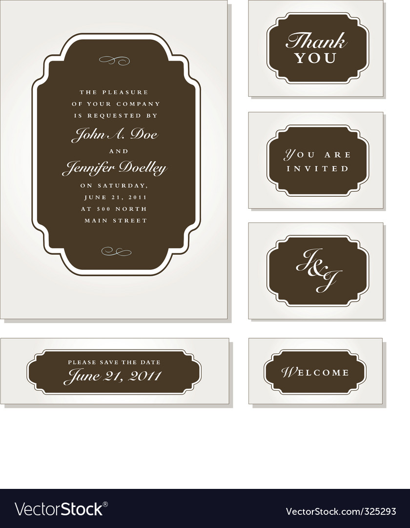 Wedding invitation vector