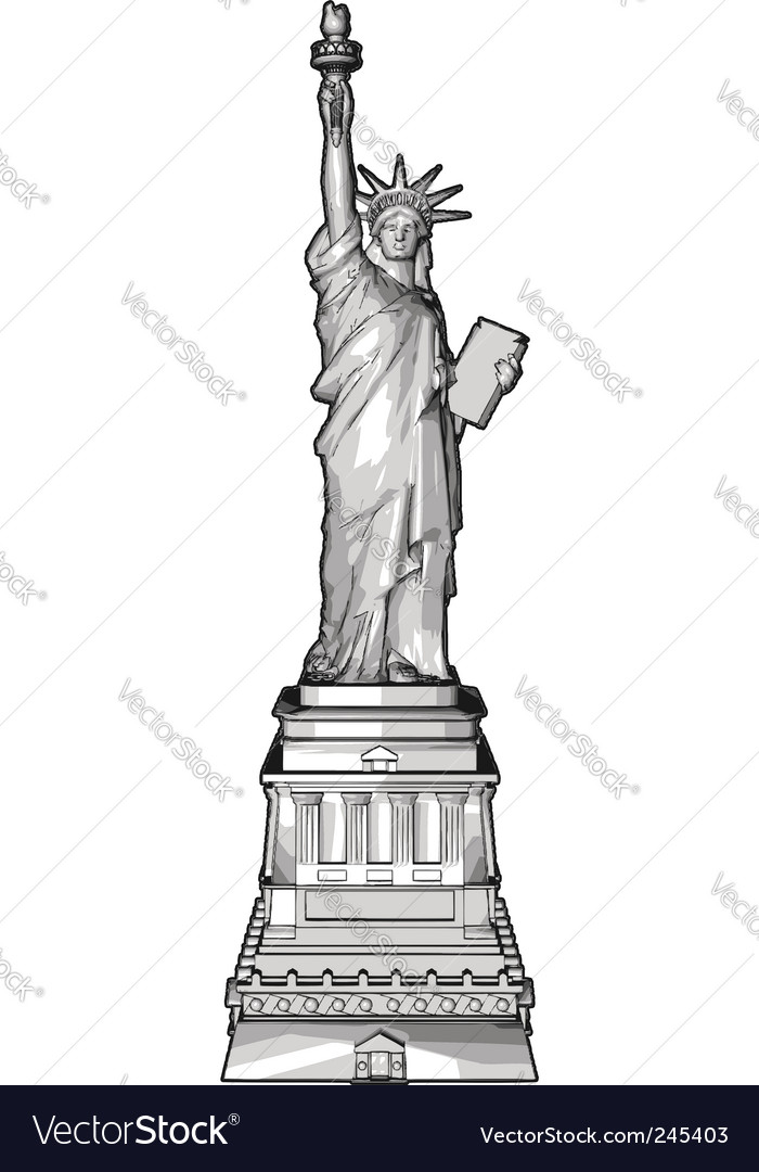 Statue Liberty Vector Free on Statue Of Liberty Vector 245403 By Mpavlov