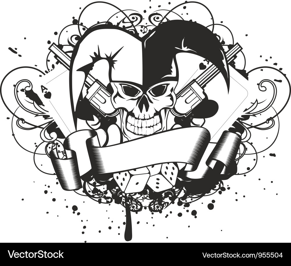 Free Tattoo Design on Joker Design Vector 955504   By Ss1001