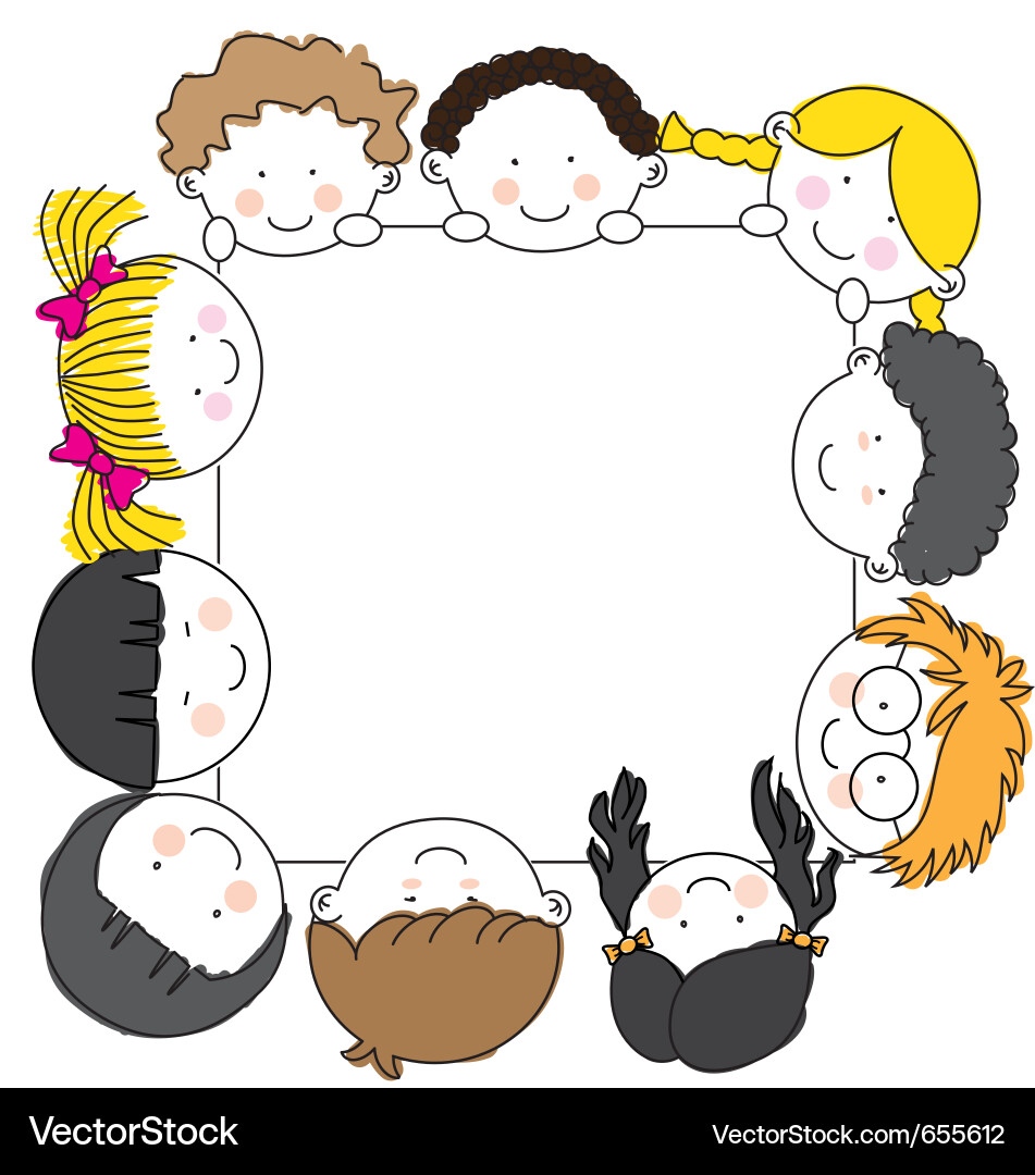 Children Cartoons on Cute Cartoon Kids Frame Vector 655612 By Sbego