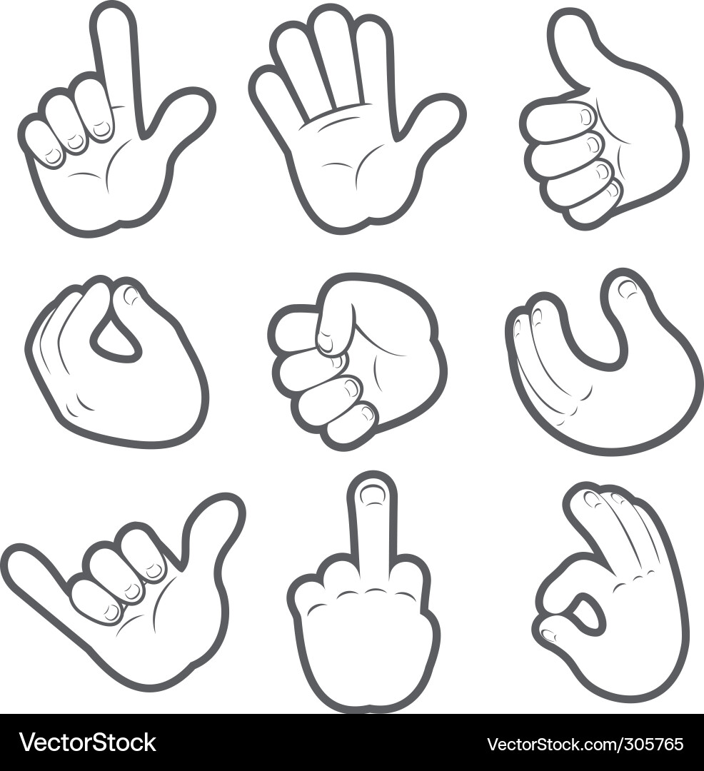 Hand Vector Free Download on Hand Icons Vector 305765 By Pilart