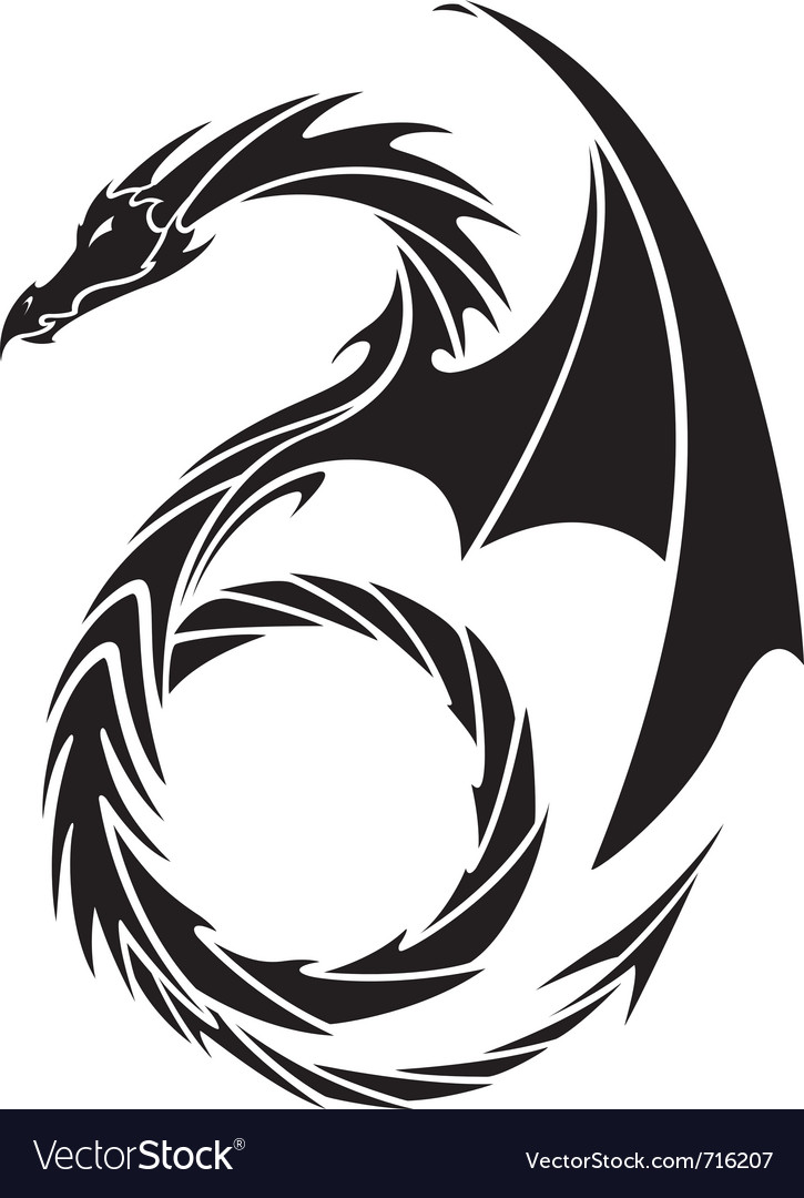 Free Vector Design Download on Dragon Tattoo Design Vector 716207   By Thirteen Fifty
