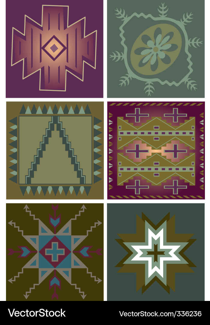Primitive tribal patterns vector