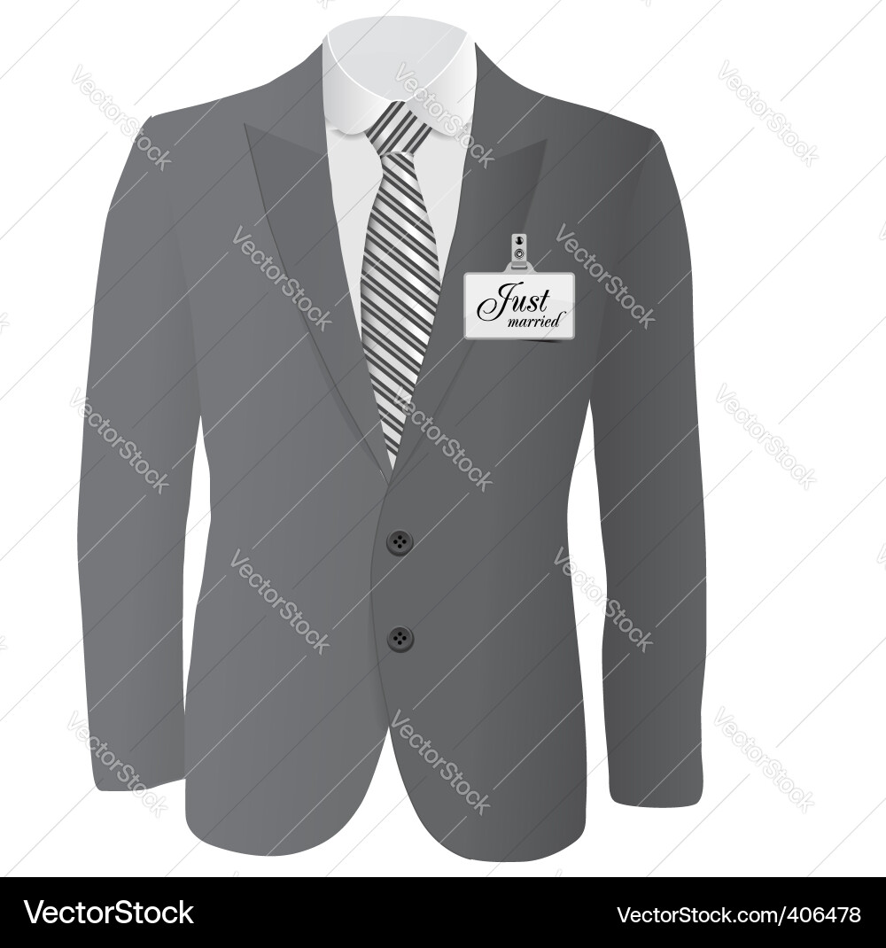 Wedding suit vector