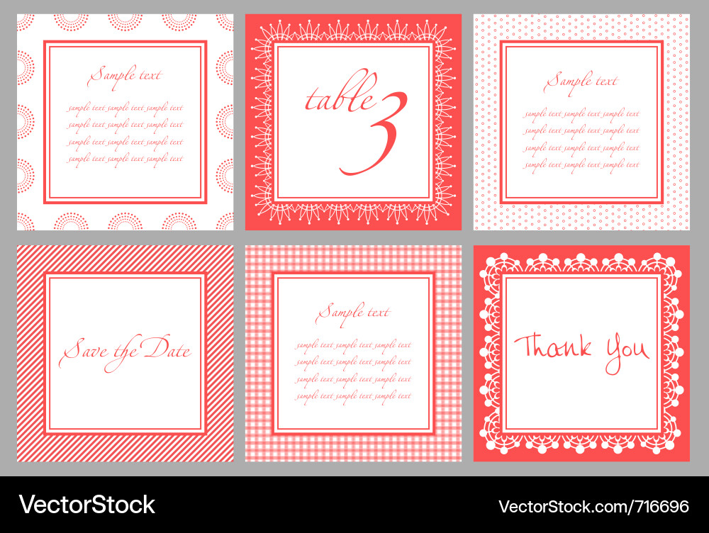 Wedding invitation card template vector
