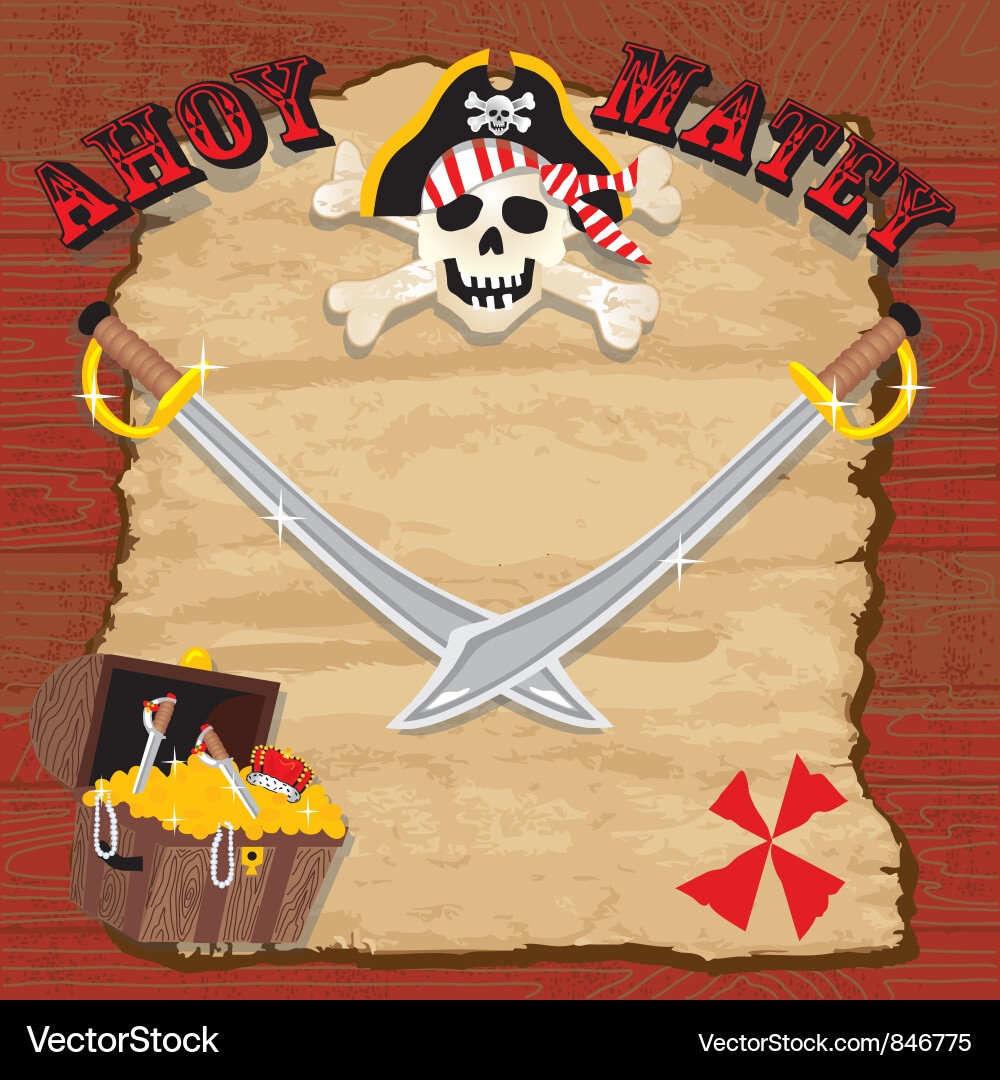 Pirate Party Invitations on Pirate Party Invitation Vector 846775 By Boohoo   Royalty Free Vector