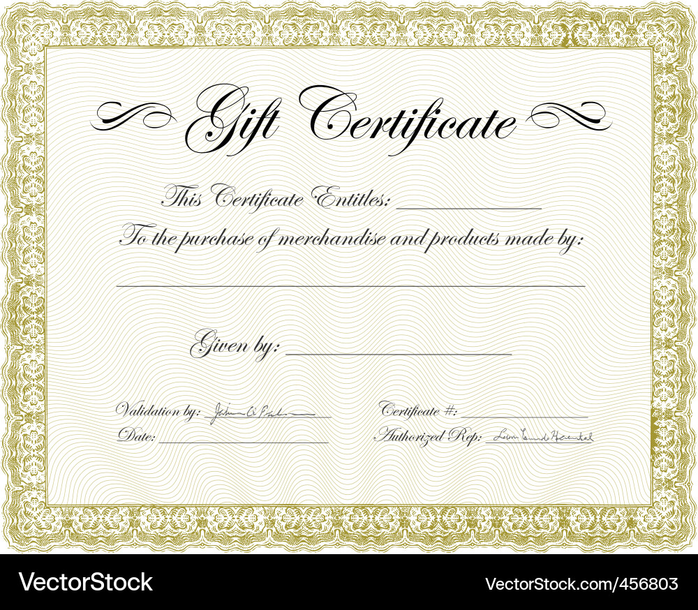 Christmas Card on Gold Gift Certificate Template Vector 456803   By Vectormikes