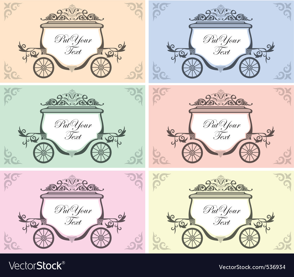 Wedding carriage vector