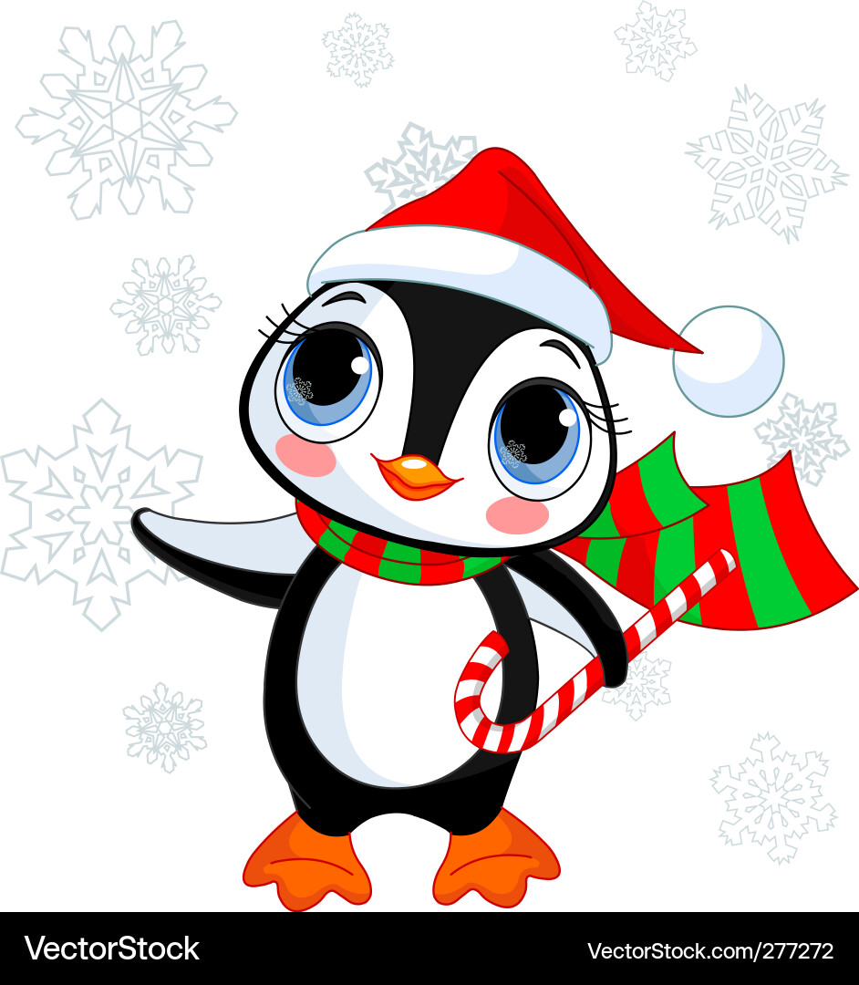 Free Christmas Vector on Cute Christmas Penguin Vector 277272   By Dazdraperma