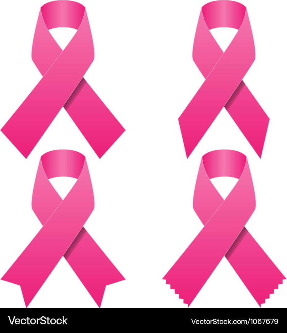 Free Vector Cancer Ribbon on Set Of Pink Breast Cancer Ribbons Vector 1067679   By Andrijamarkovic
