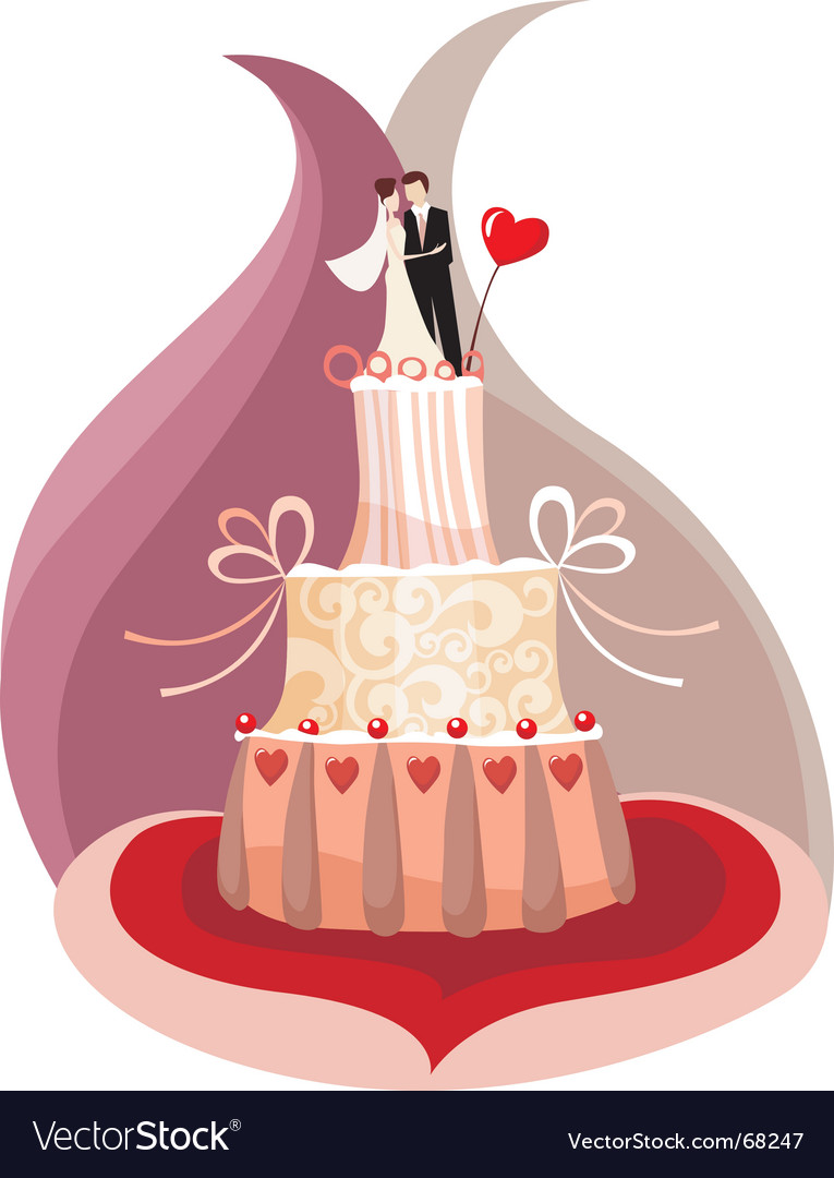 Wedding cake vector