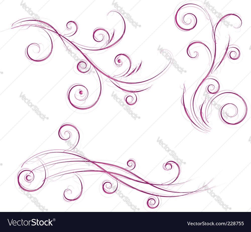 Free Vector Swirls on Swirls Floral Designs Vector 228755 By Alanadesign