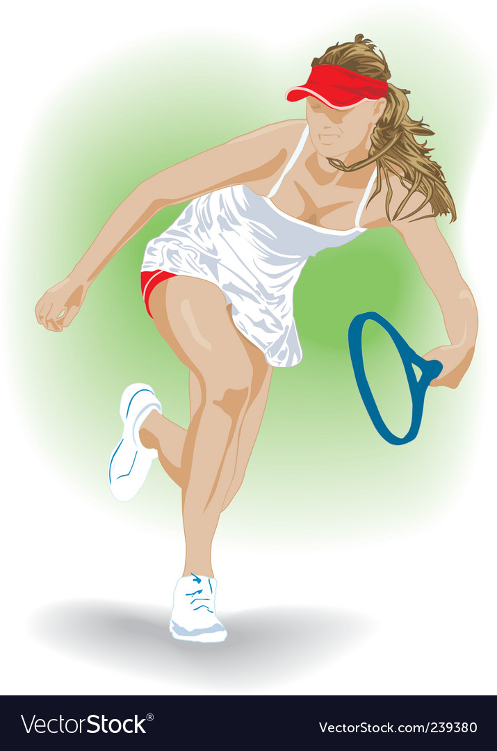 Tennis girl vector