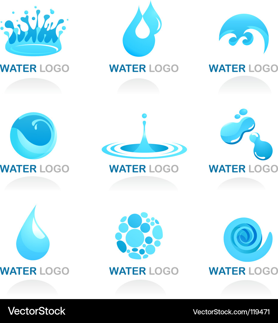Logo Design Portfolio on Nature Logos 03 Water Theme Vector 119471 By Ma Rish