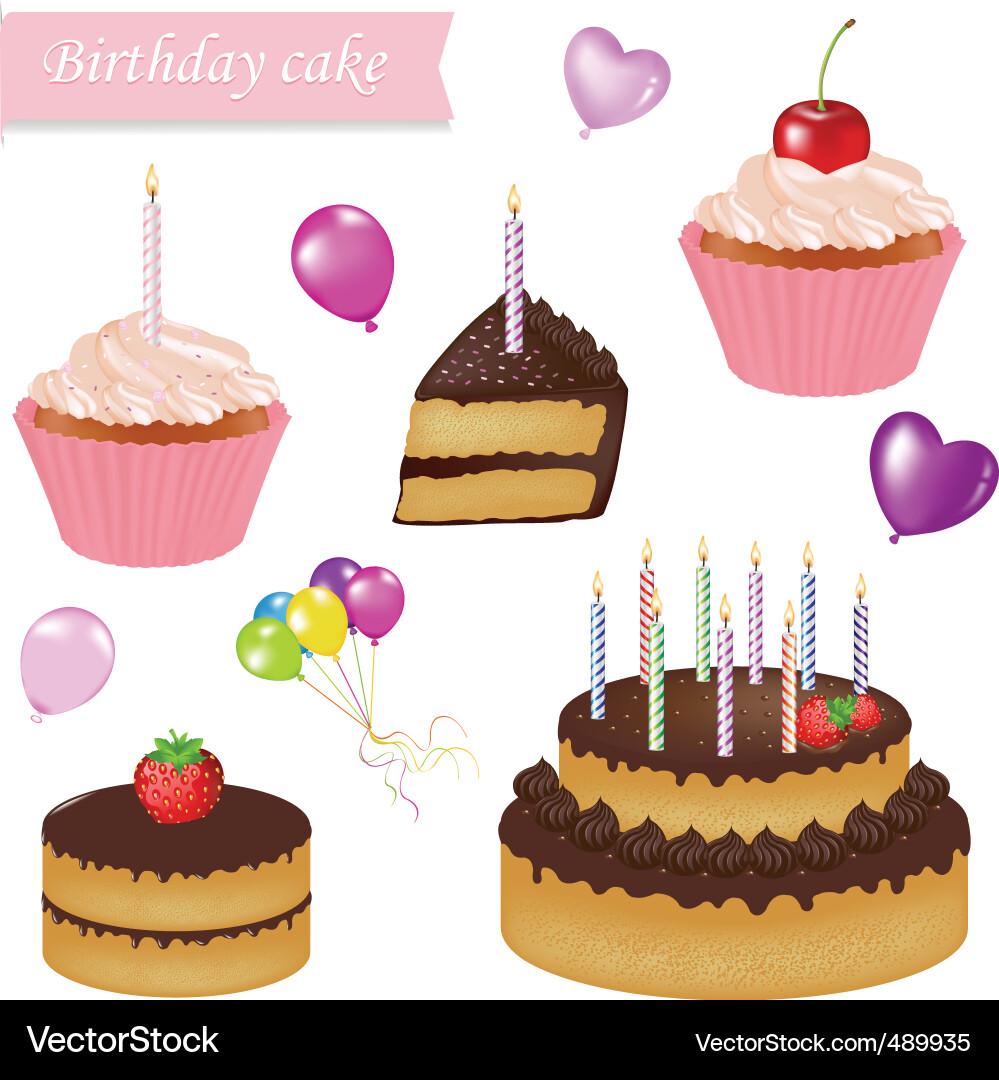 سكرابز كيكات دون تحميل Birthday-cake-set-vector