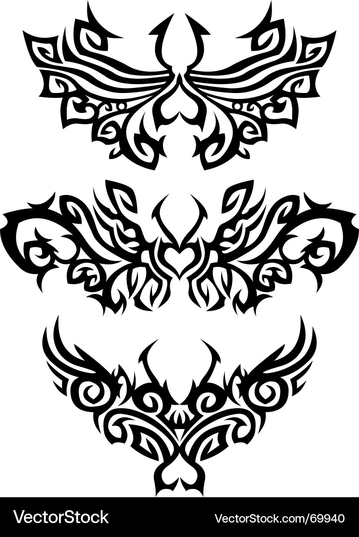 Stock Vector Abstract Tattoo Element For Design Format 380x400px