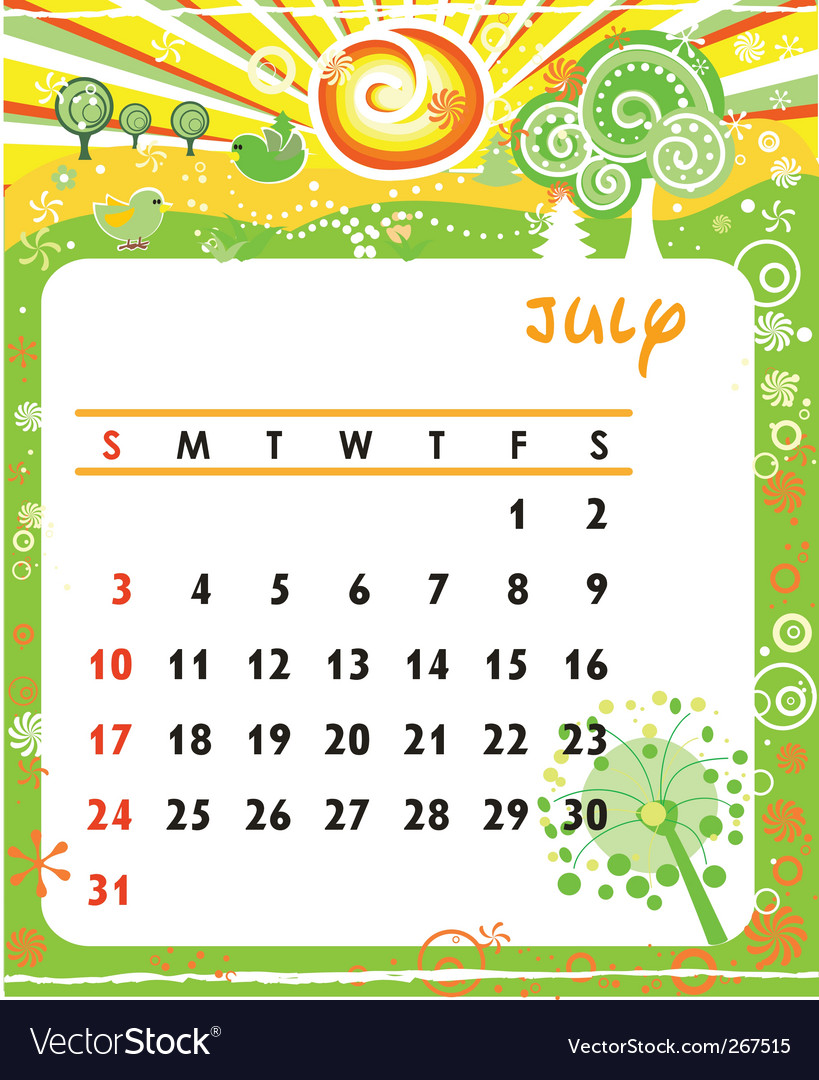 July, calendar